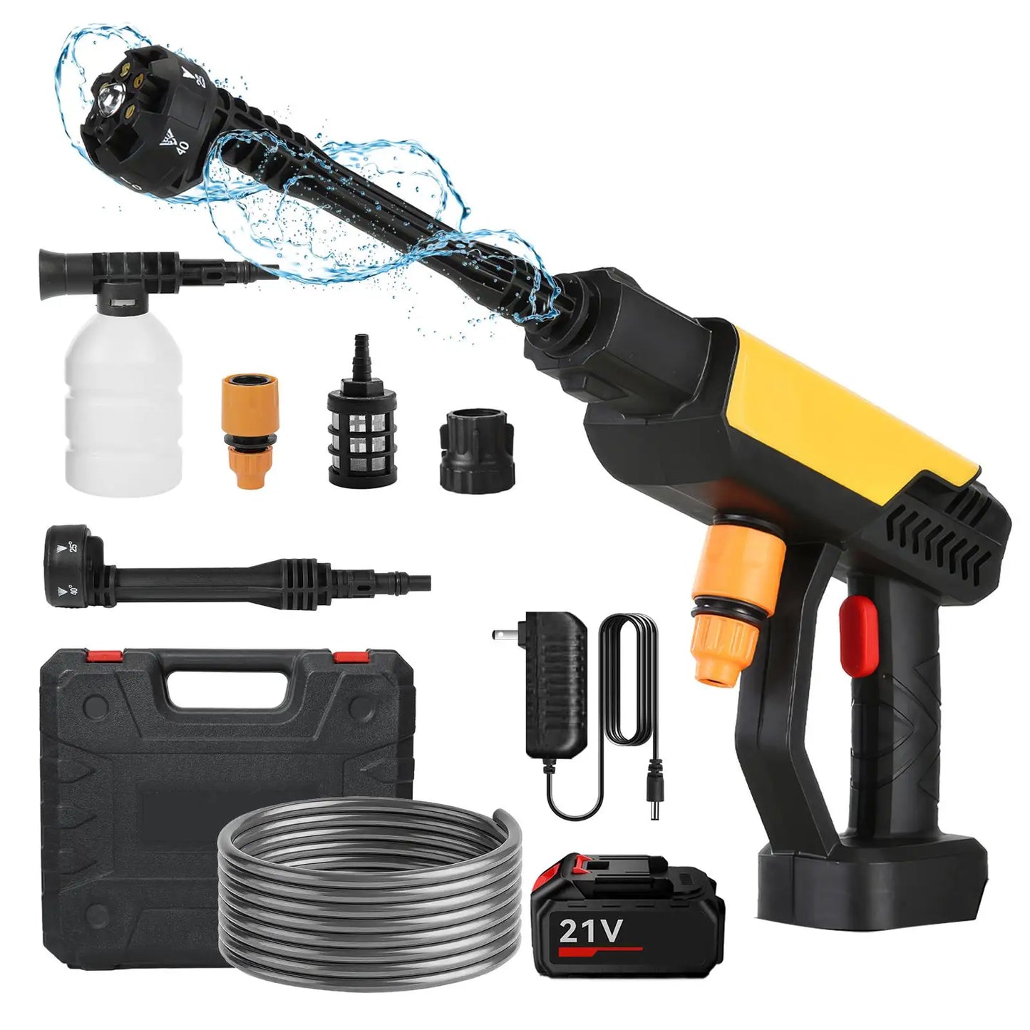 3500W/200Bar Brushed Electric High Pressure Washer Car Wash Water Gun Garden Irrigation Tool for Makita 18V Battery