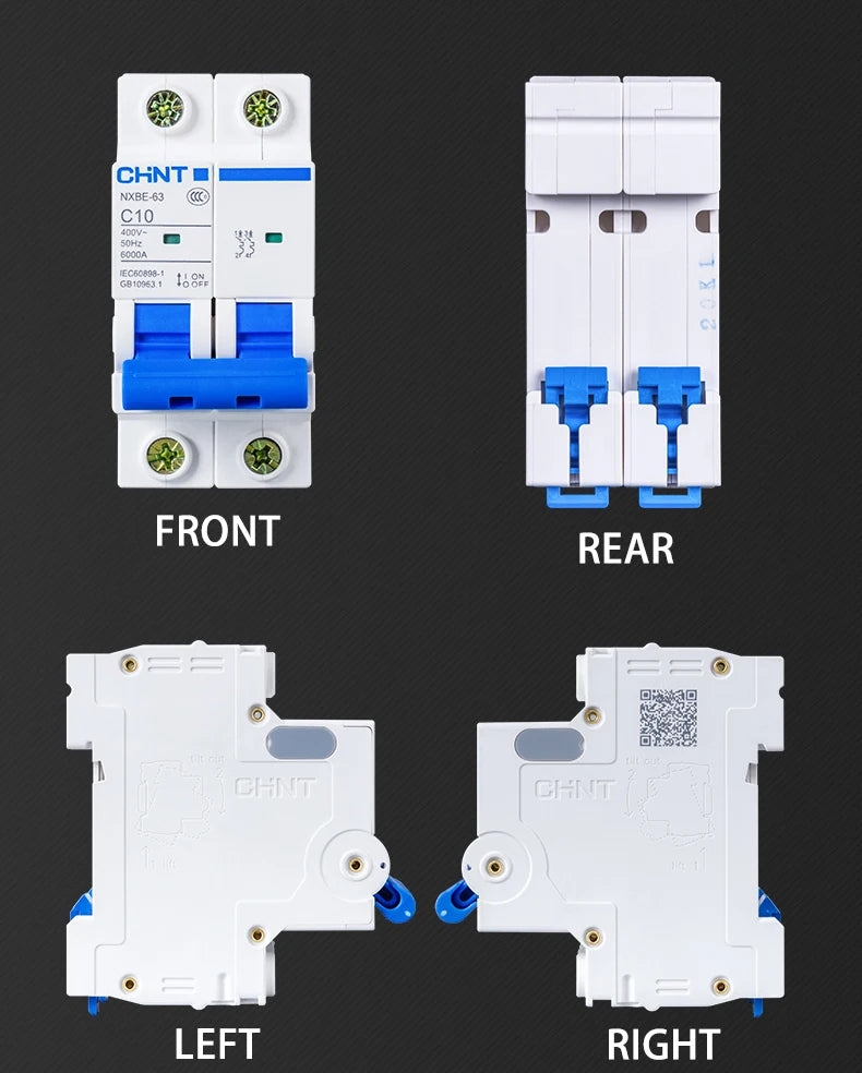 CHINT NXB-63 DZ30 DZ40 EPN DPN TPN 1P 2P 3P 4P AC 230/400V Circuit Breaker DIN Rail Mounting Miniature Household Air Switch