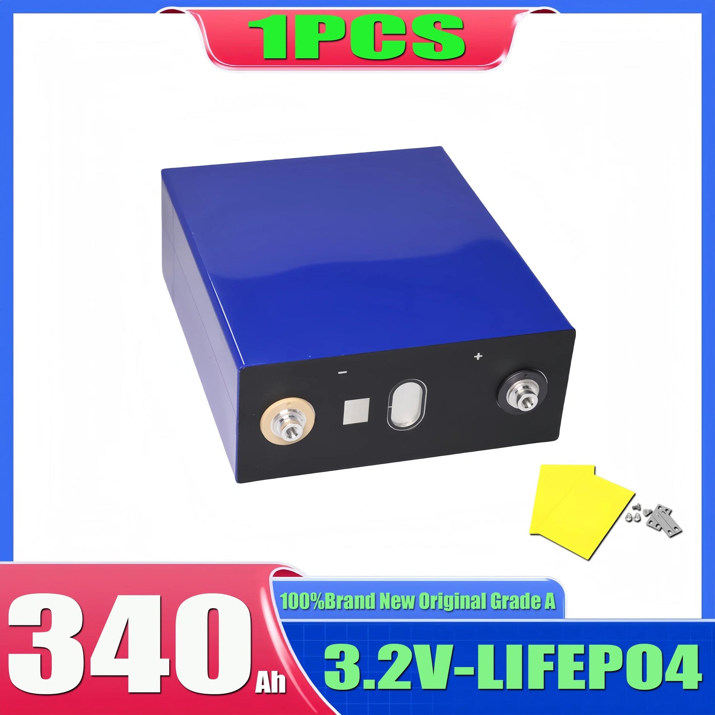 10000 Cycles 3.2V 320Ah 340AH Lifepo4 Rechargeable Battery Grade A DIY12V 24V 48V RV EV Boat Golf solar energy camping duty-free
