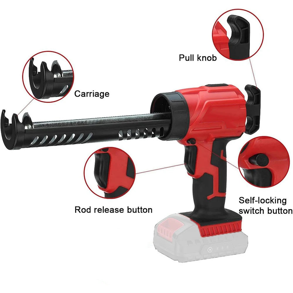 4 Gear Speed Electric Caulking Gun for Makita 18V Battery Cement Glass Adhesive Glue Seal Sealant Tool Silicone Gun (No Battery)