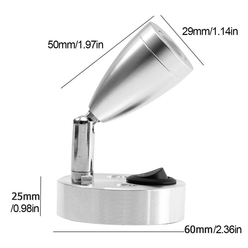 12V LED Interior Reading Lights Switch Campervan Boat Wireless Portable Auto Interior Lamp Rv Camper Accessories