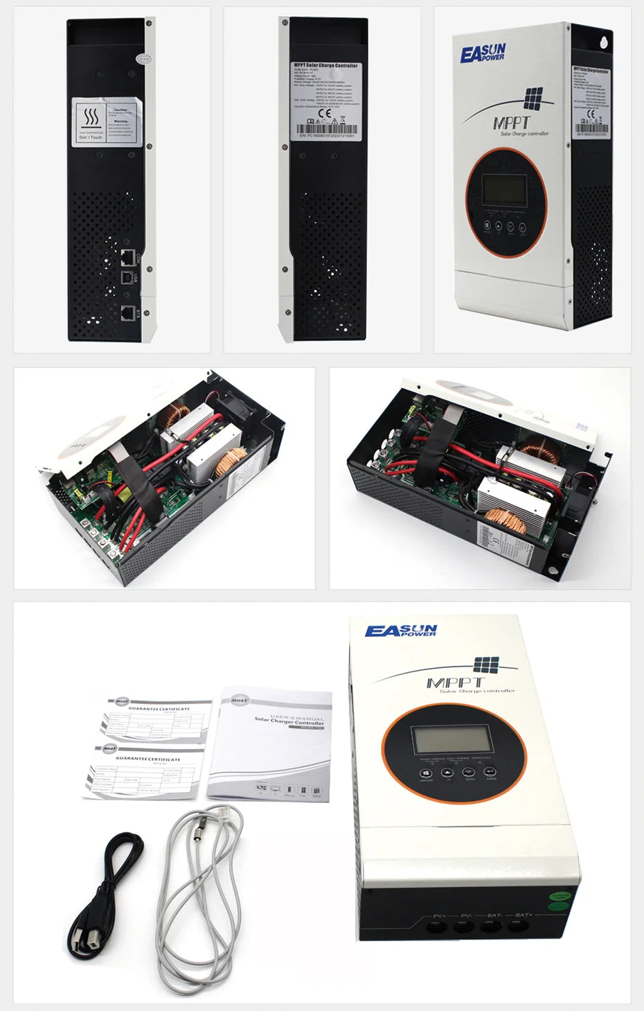 80A MPPT Solar Charge Controller 12V/24V/36V/48V Battery Charger 150VDC Back-light LCD Solar Regulator Short Circuit Protection