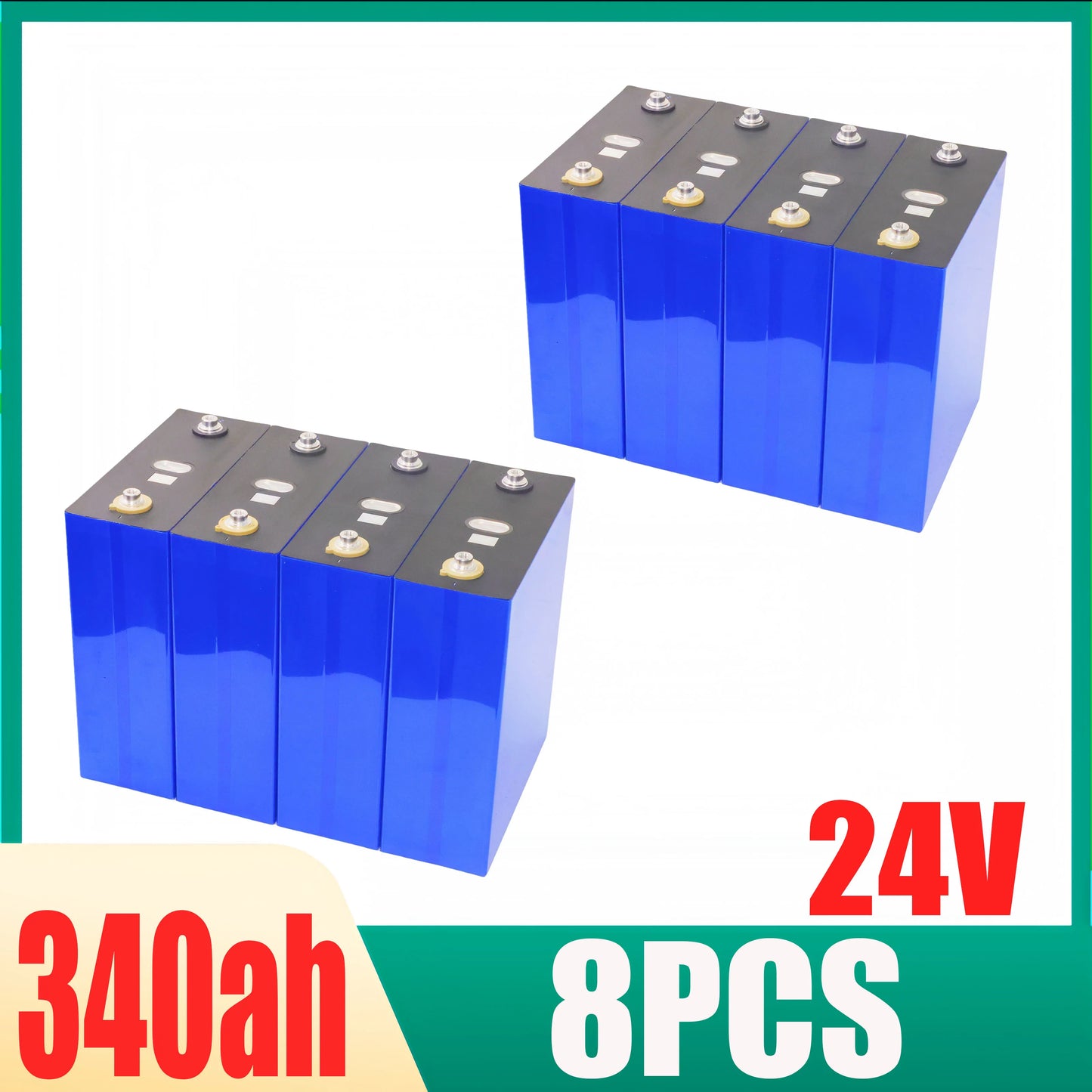 Lifepo4 Battery 3.2V 340Ah lithium iron phosphate rechargeable battery with 10000 cycles DIY 12V 24V 48V RV EV Golf Cart Solar