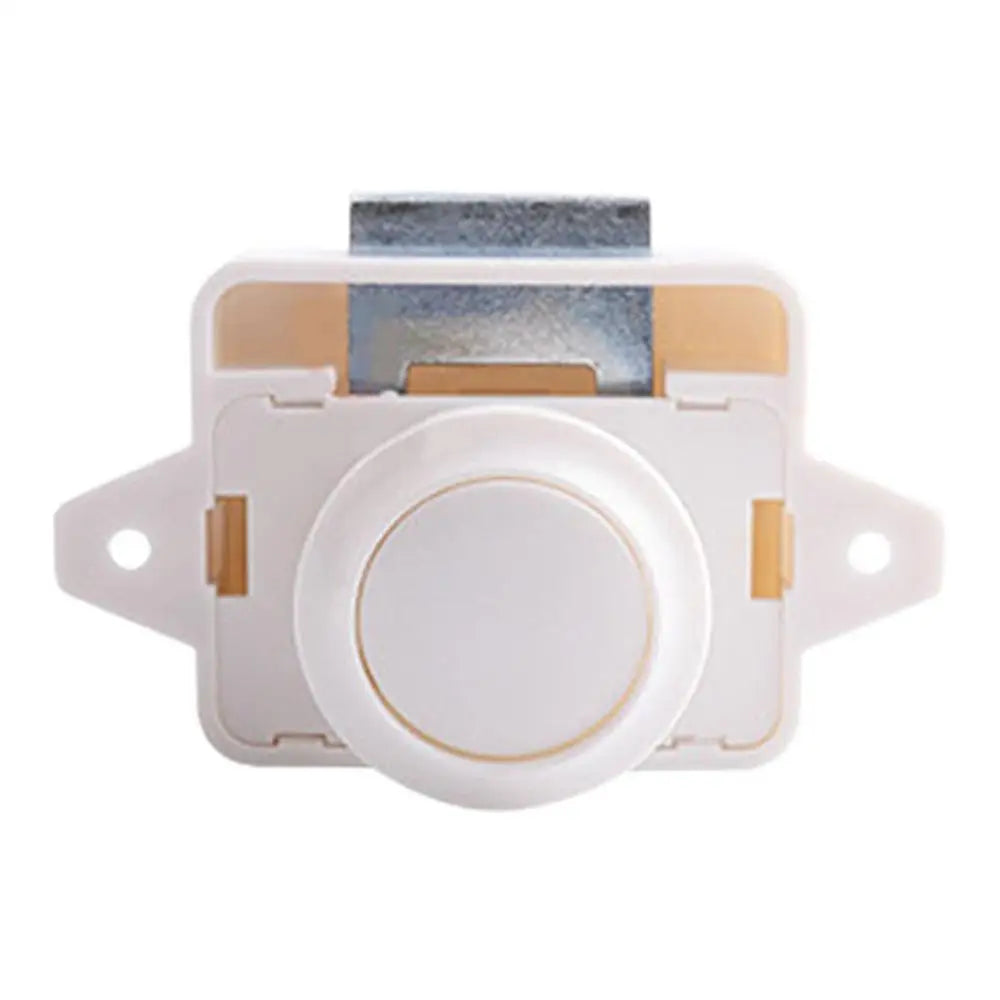 Keyless RV Push Cabinet Locks Cabinet Door Catches Locks Drawer Keyless Zinc Alloy Button For RVs Camper Van Caravan Motorhome