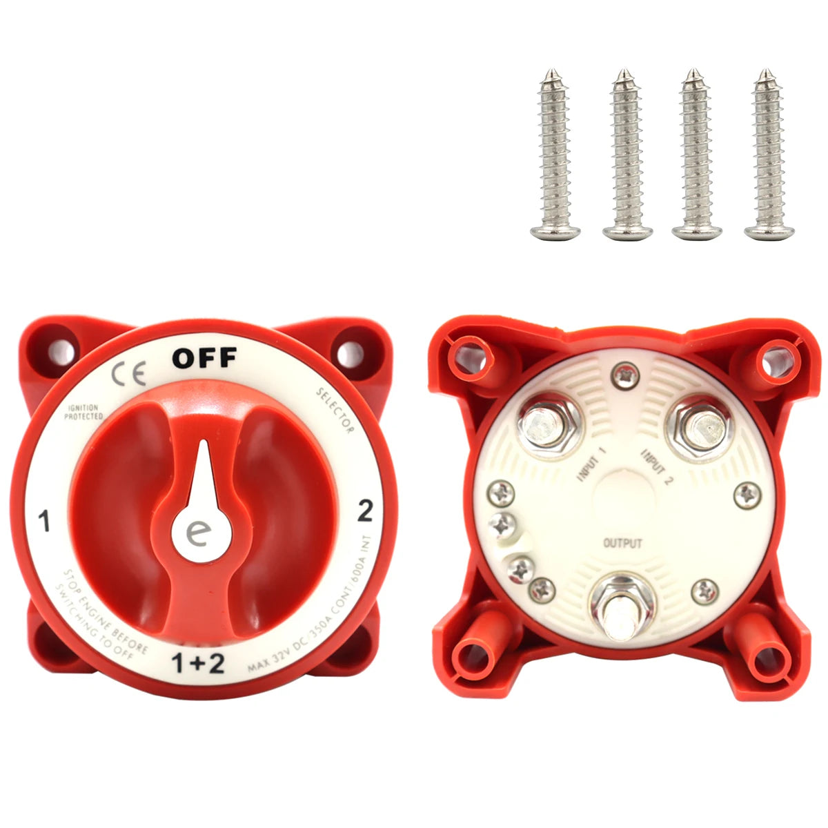 Blue Sea Systems - 32V 350 Amp E-Series Waterproof Ignition Protected Marine Boat Dual Battery Isolator Switches