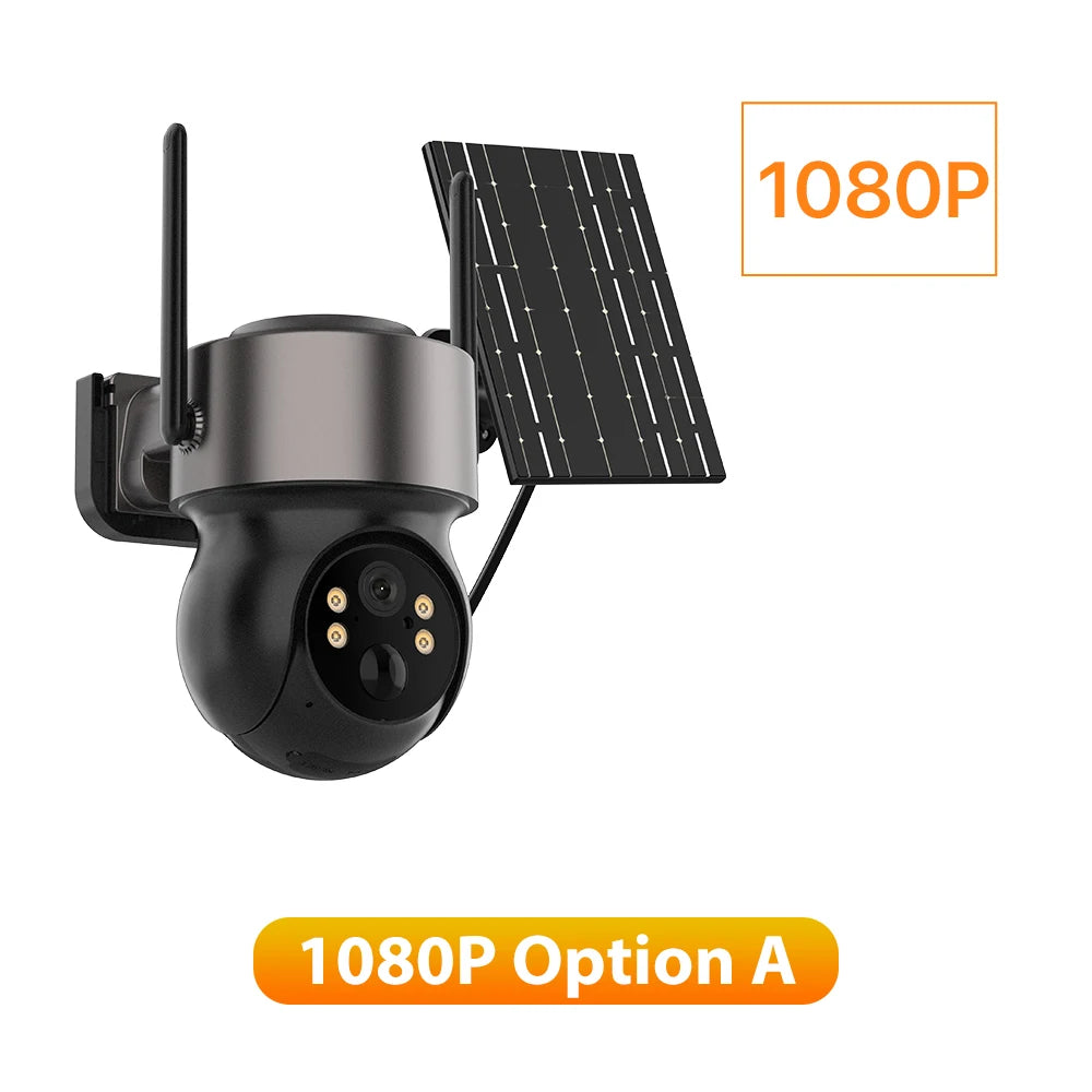 4MP Wireless Outdoor 7.6W Dual lens Built-in Battery Solar Camera 1080P 5W Long Time Standby PIR IP Solar Camera Security iCsee