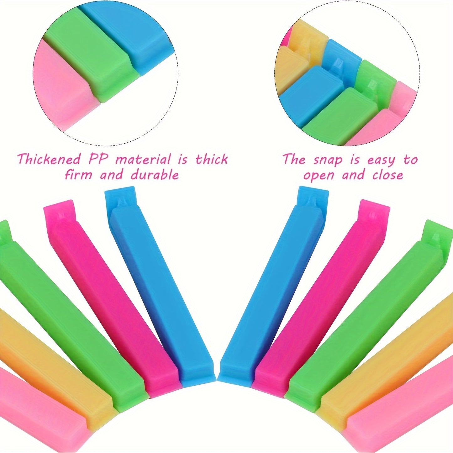 10 pezzi mollette per chiusura sacchetti salva freschezza