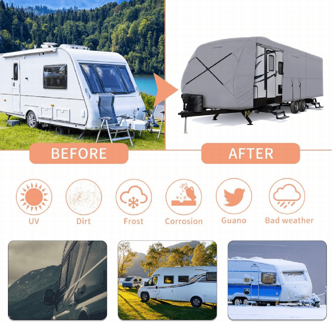 copertura quattro stagioni per camper e caravan