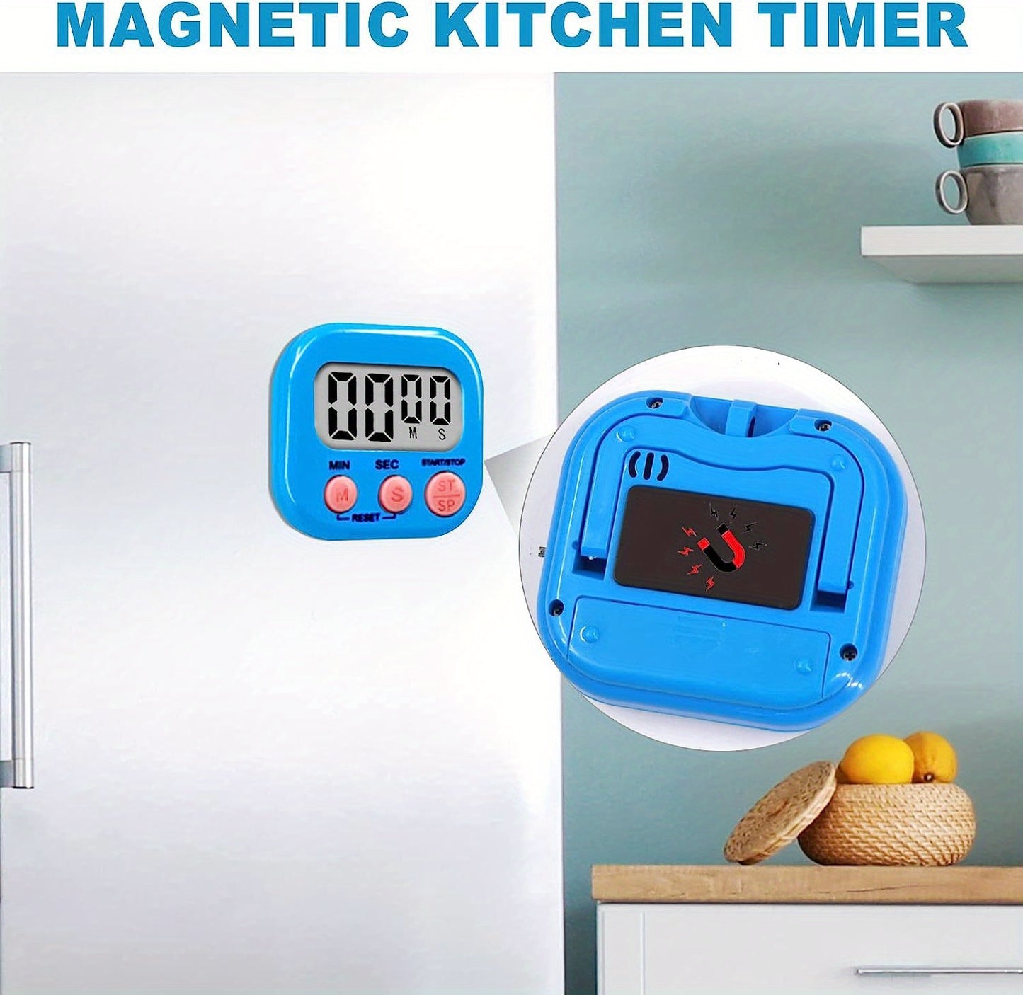 1pc, Dual-Purpose Kitchen Baking Timer with Self-Discipline Reminder and Electronic Alarm - Perfect for BBQ, School, and Back to School Kitchen Accessories