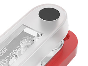 DaierTek Bus Bar 12V Power Distribution Block with Cover 5 x 1/4" Studs Terminal Block Max 150A 48VDC Positive Negative for Auto