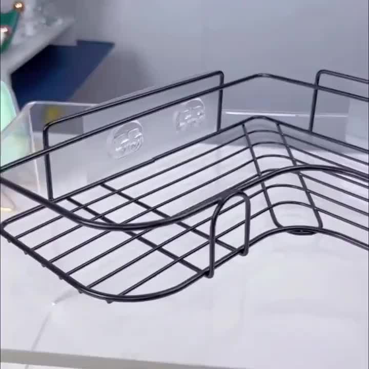 1pc Bathroom Shelf For Corner, Outdoor Organizer Cabinet Rack, Bathroom Kitchen No Punching Triangle Storage Rack Bathroom Accessories shelves