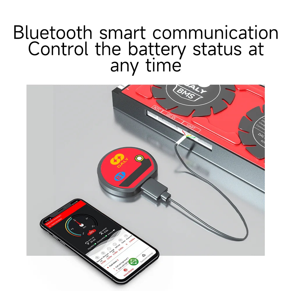 Daly Smart BMS Accessory WIFI Bluetooth USB To UART RS485 Cables Module NTC Battery SOC Capacity Indicator LCD Screen Board