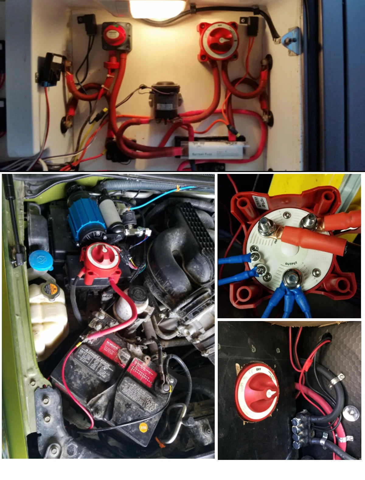 Blue Sea Systems - 32V 350 Amp E-Series Waterproof Ignition Protected Marine Boat Dual Battery Isolator Switches