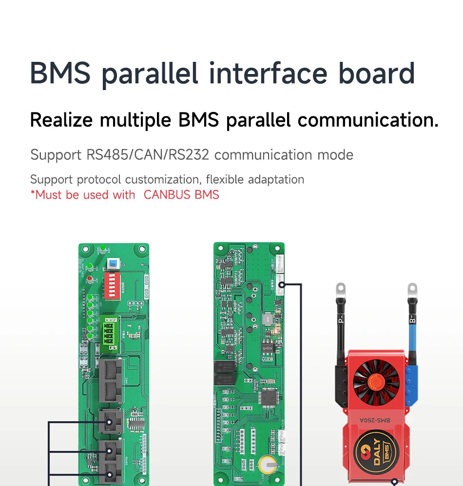 Daly Smart BMS Accessory WIFI Bluetooth USB To UART RS485 Cables Module NTC Battery SOC Capacity Indicator LCD Screen Board