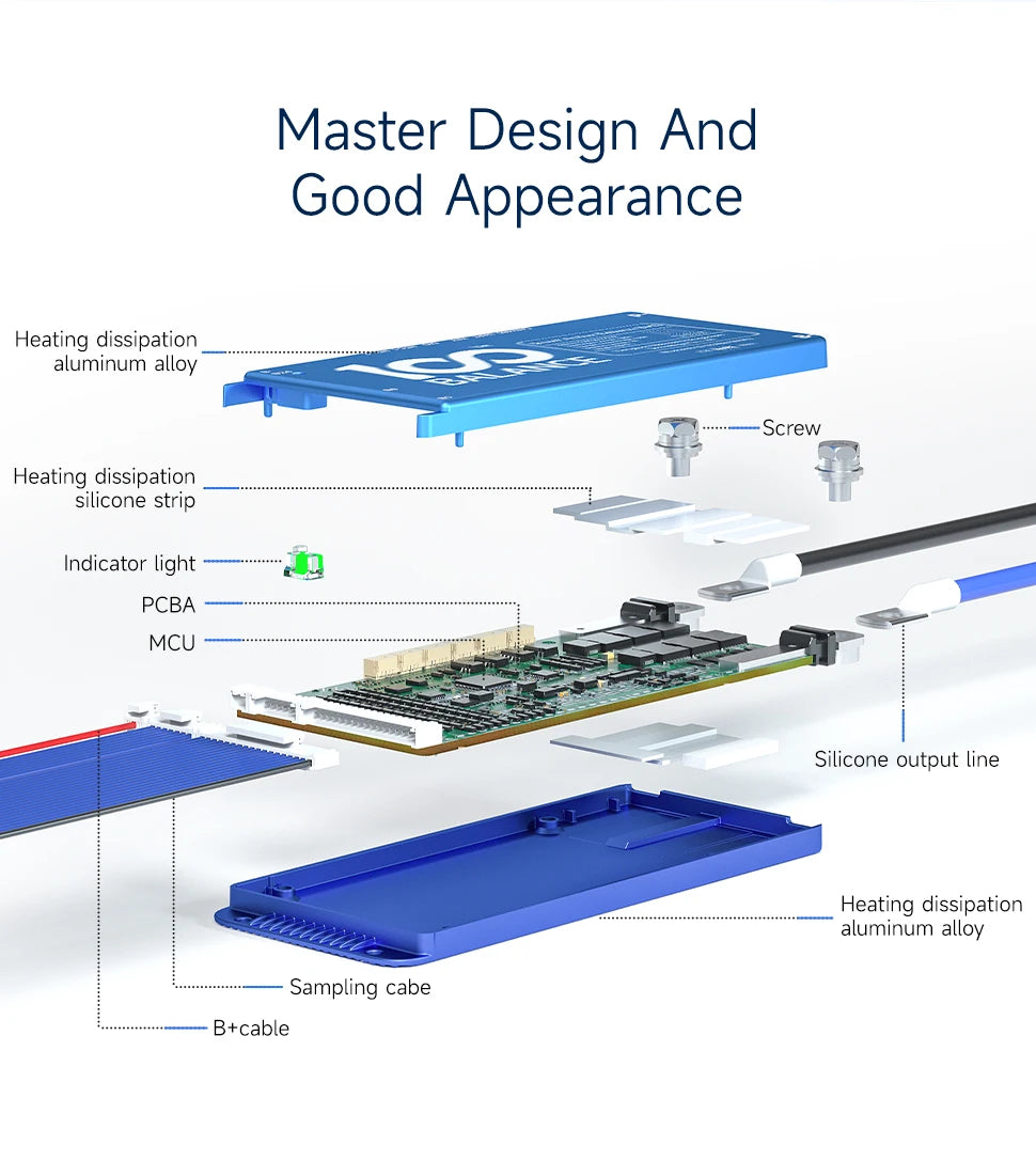 Daly bms Smart BMS 4S lifepo4 bluetooth Wifi bms 8S 24S 40A 60A 80A 1A active balance bms 16s 48v lifepo4 bms Lifepo4 100A