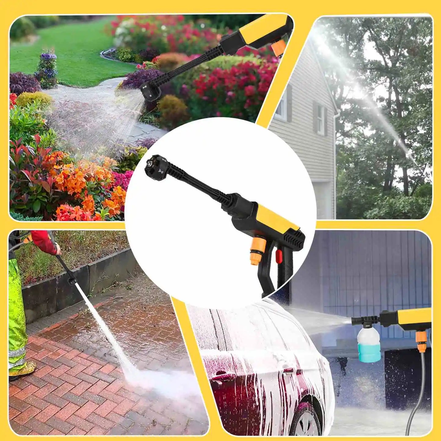 3500W/200Bar Brushed Electric High Pressure Washer Car Wash Water Gun Garden Irrigation Tool for Makita 18V Battery