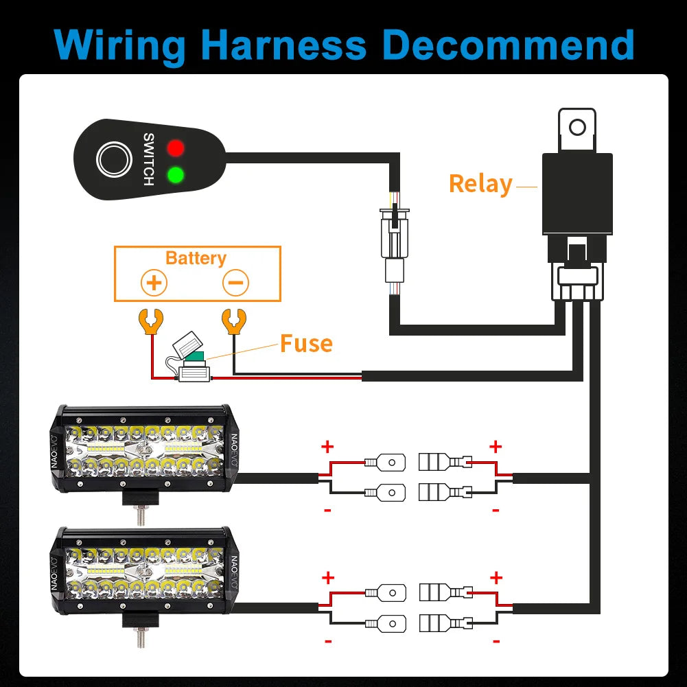 NAOEVO 7 Inch LED Bar Light Off Road 240W 12V 24V Combo Beam led Work Lamp Bracket for Niva lada 4x4 Truck ATV Accessories