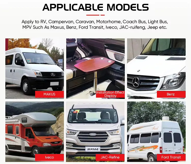 Wholesale Car Adjustable Desk RV Scalable Dinning Table Mini Lift Coffee Table for Camper Van & RV Interior Solutions