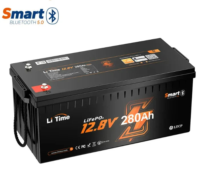 Best Seller LiTime 5 Years Warranty Bluetooth 12V 280Ah LiFePO4 Lithium Deep Cycle Battery for Rvs and Homes and Off-grid