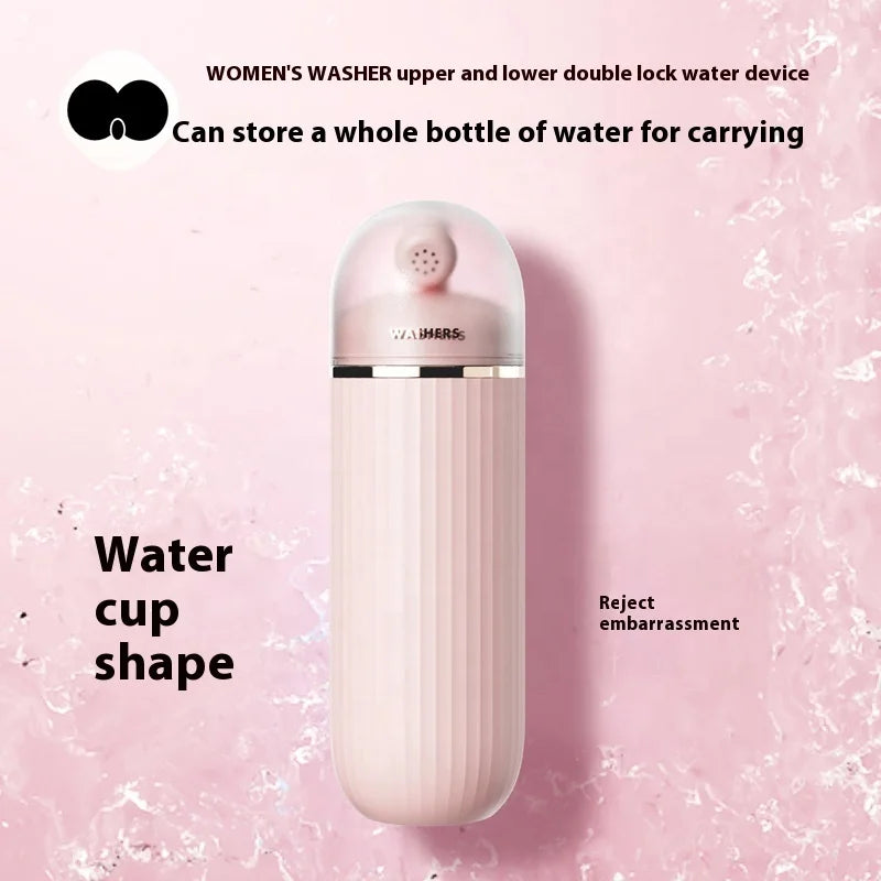 500ml Portable Feminine Hygiene Washer with Antimicrobial Material, Retractable Nozzle & Water Control