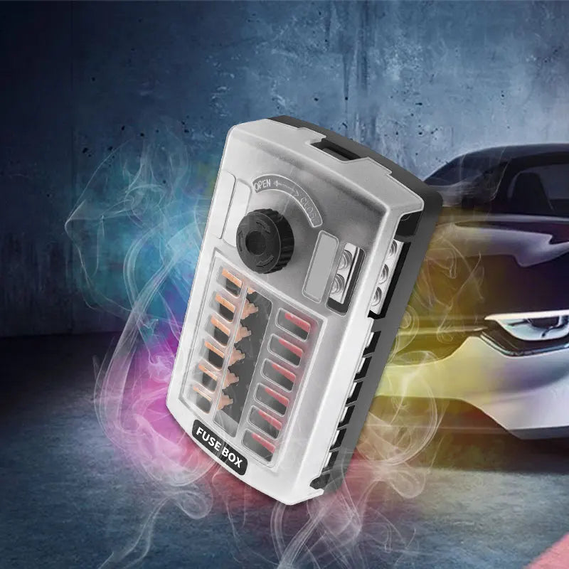 ACCESTING 6/12 Way Blade Fuse 12-24V Car Boat Fuse Box Holder With Plastic Cover For Power Panel Board Camper RV Accessorie