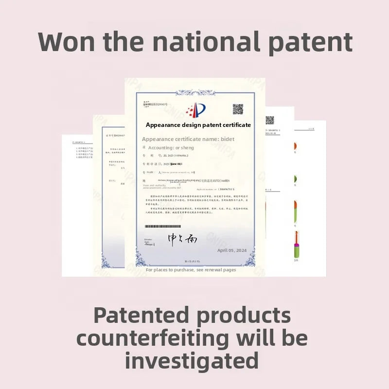 500ml Portable Feminine Hygiene Washer with Antimicrobial Material, Retractable Nozzle & Water Control