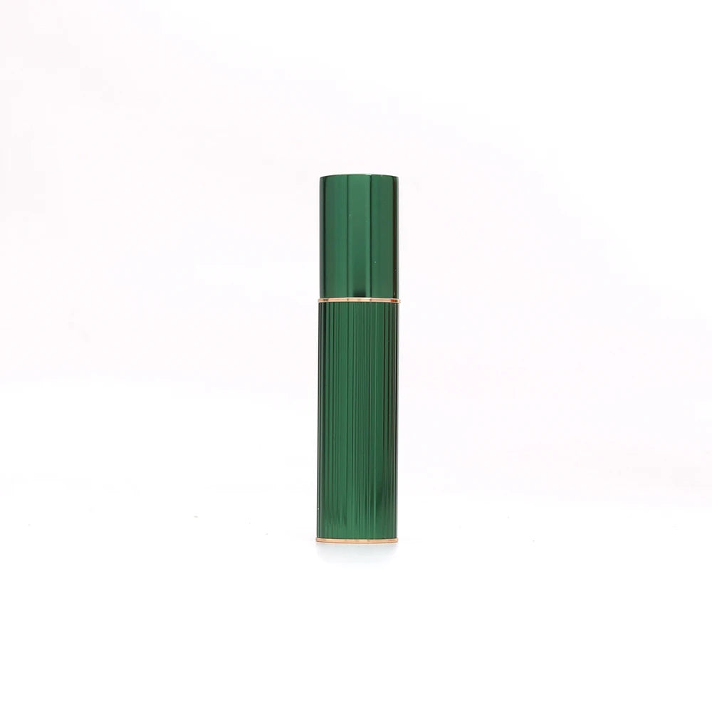 Green Silver Mini Travel Portable Perfume Atomizer 5ml 8ml 10ml Refillable Matte Finish Spray Bottle with Pump Sayer