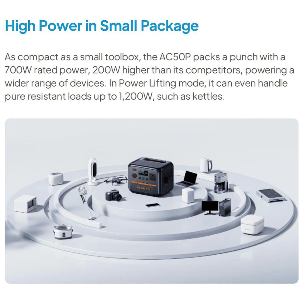 700W 537Wh Dual AC Power Station with UPS LiFePO4 Battery for Outdoor Home Emergency Portable Power Station Solar Generator