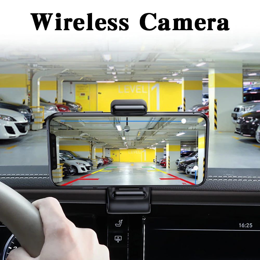 Carsanbo Universal Wireless Night Vision Rear View Camera HD Car Waterproof Wifi Reversing Camera 5V USB 12V Support Android IOS