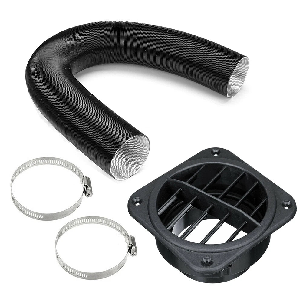 75mm Diesel Heater Pipe Duct + Warm Air Outlet For Webasto For Eberspacher For Propex Diesel Heater Vent Hose Clips Set