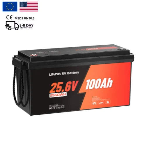 ESG Good Quality LiFePo4 Battery 12.8V/25.6V 100Ah 150AH 200AH  Smart BMS 8000 Cycles Rechargeable Lithium Battery Pack ABS Case