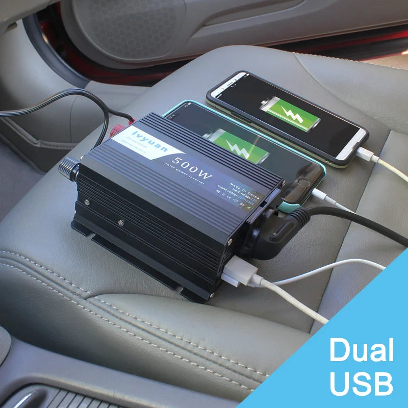 Car Inverter 12V 220V Power 500W/1500W/2000W/2600W/3000W Converter EU Socket 12 Volts auto Inversor12v 220 v Transformer Solar