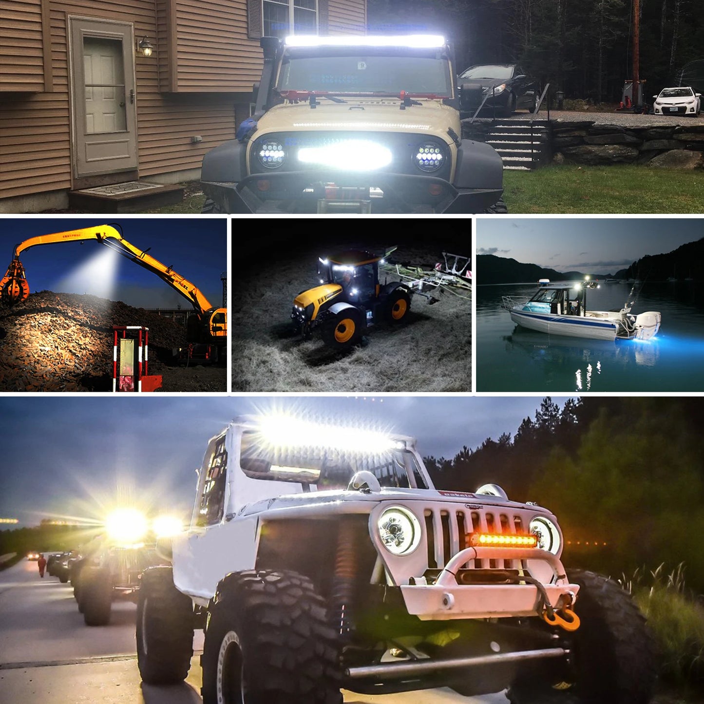 UNI-SHINE 22inch 104W Led Light Bar 12000LM Single Row Led Work Driving Lights Offroad Truck SUV ATV Tractor Car Boat 12V 24V