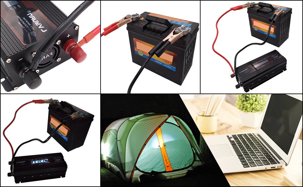 Car Inverter 12V 220V Power 500W/1500W/2000W/2600W/3000W Converter EU Socket 12 Volts auto Inversor12v 220 v Transformer Solar