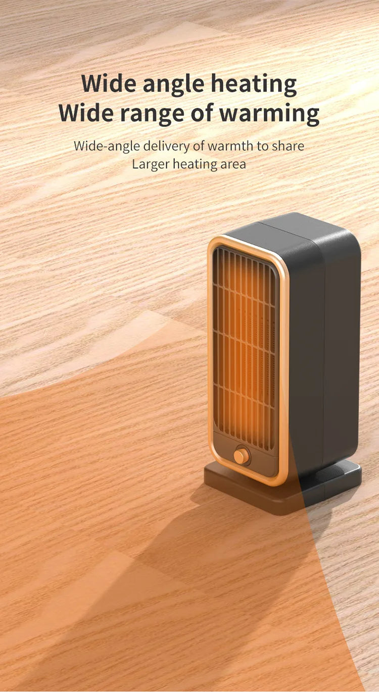 PTC Mini Room Heater with Overheat Protection Easy Desktop Installation Made of Durable Plastic