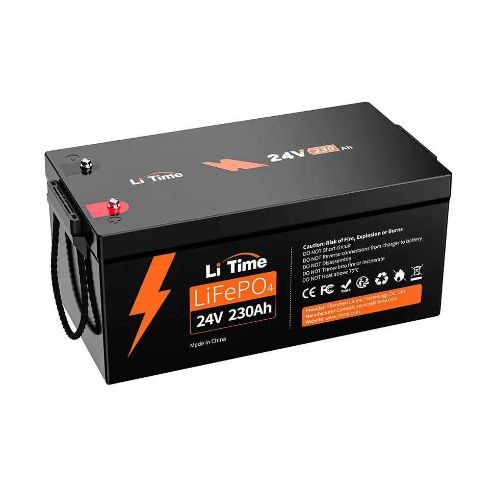 LiTime Deep Cycle LiFePO4 Lithium Battery 230Ah 24V 4P2S 5888Wh Durable Waterproof Battery  IP65 protection Batteries