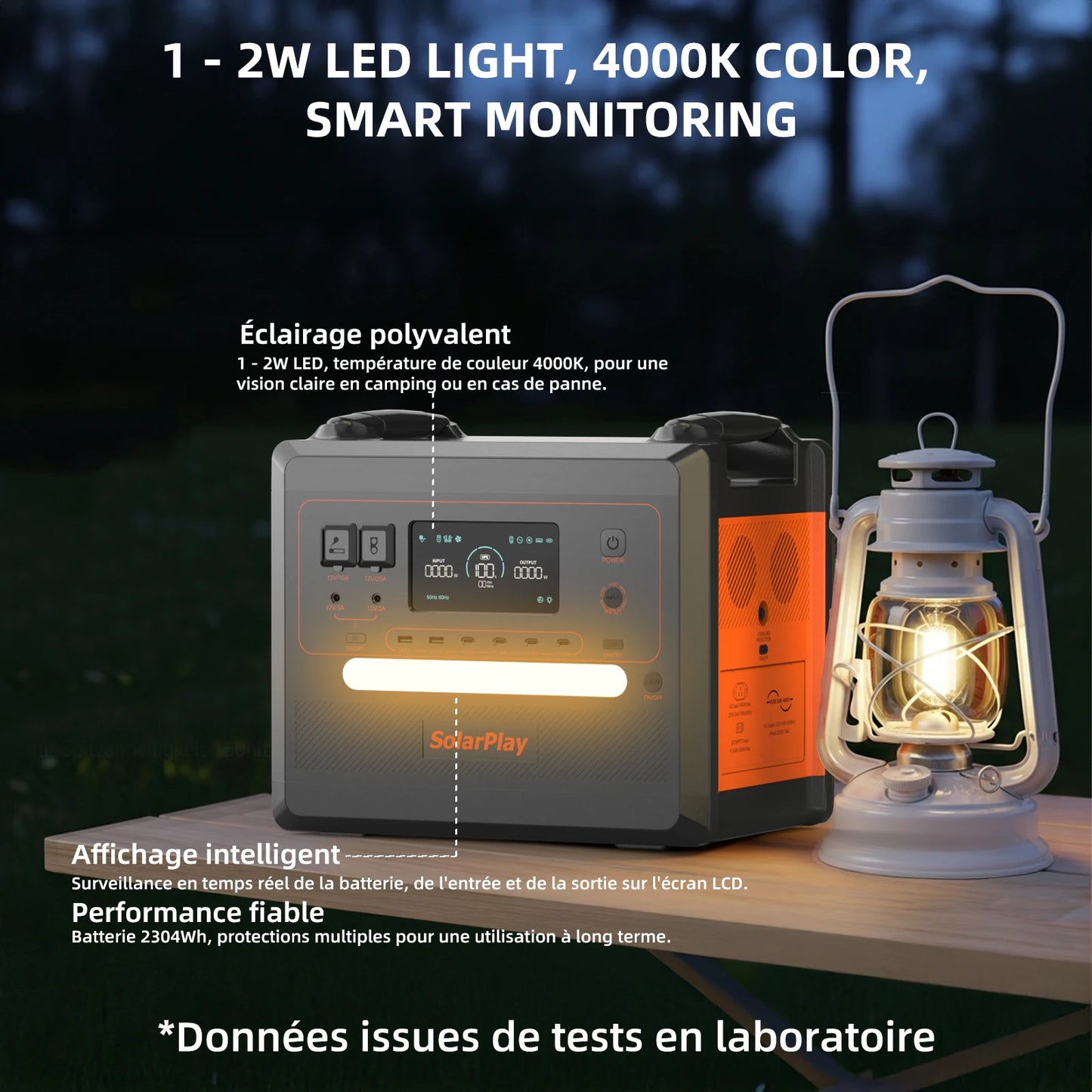 Solarplay Lifepo4 Batterie Li-ion Station D'énergie Solaire Mobile