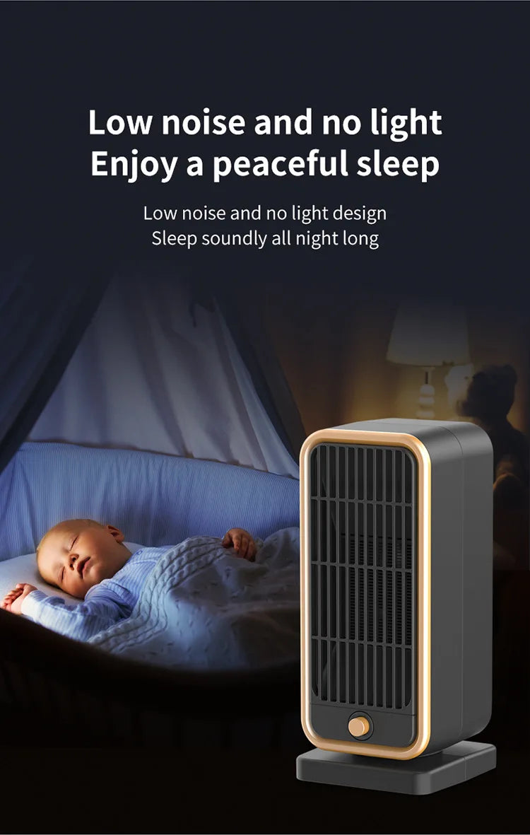 PTC Mini Room Heater with Overheat Protection Easy Desktop Installation Made of Durable Plastic