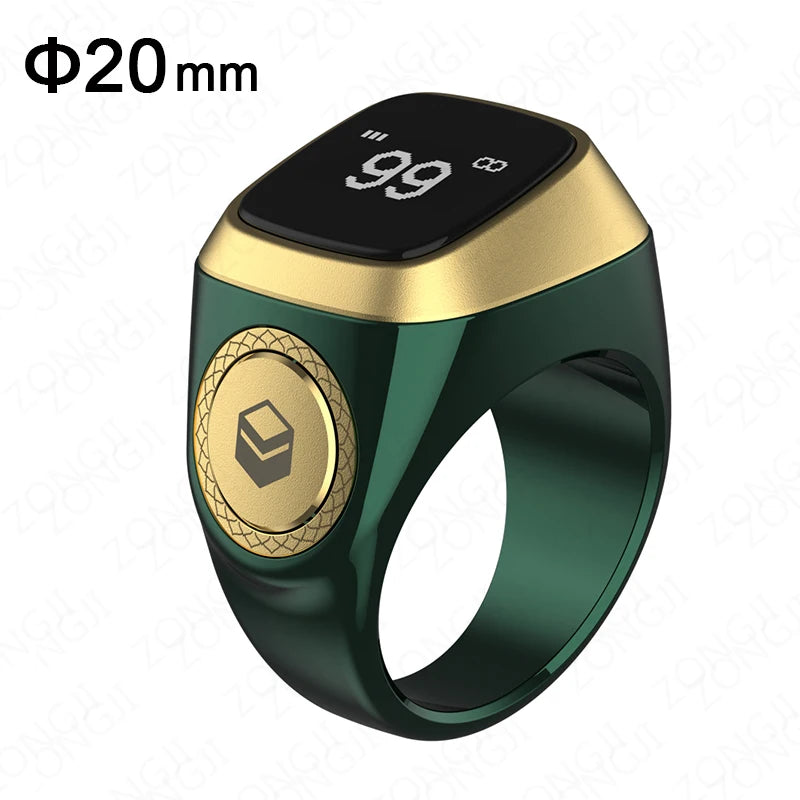 IQibla Smart Zikr Rings Tasbih Tally Intelligent Digital Counter for Muslims Praise 5 Prayer Time Electronic Vibration Reminder