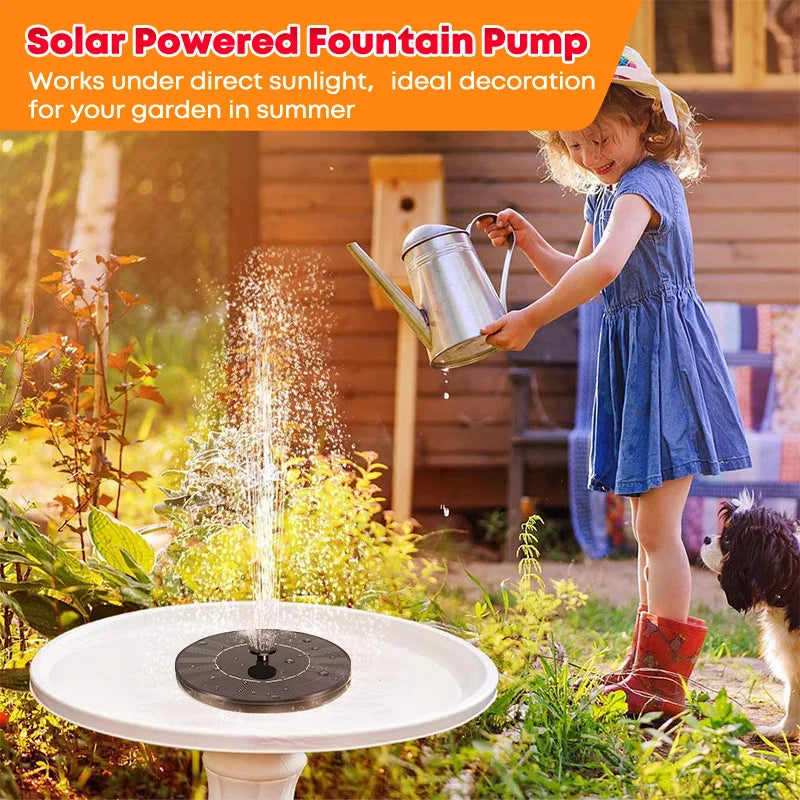 Solar Bird Bath Fountain Pump Free Standing Floating Solar Powered Water Fountain Pump for Bird Bath Garden Pond Pool Outdoor