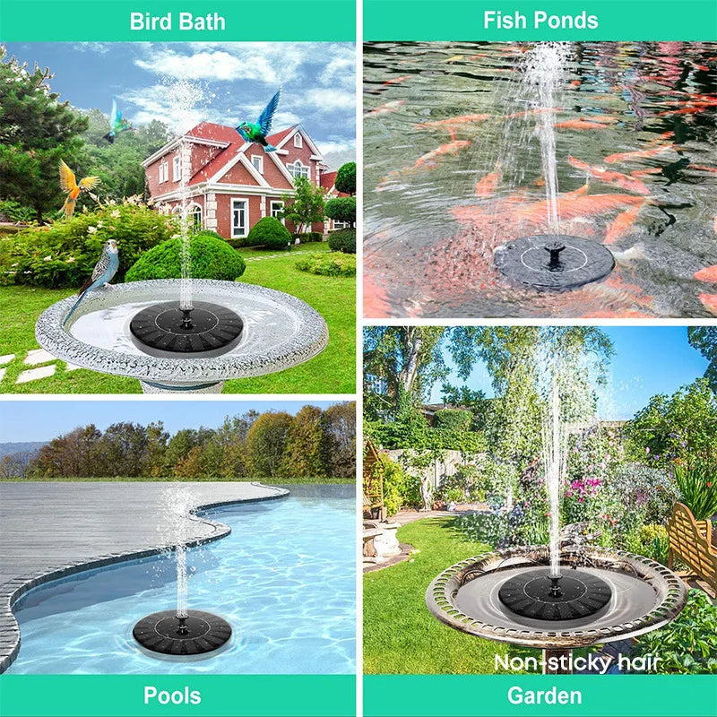 Solar Bird Bath Fountain Pump Free Standing Floating Solar Powered Water Fountain Pump for Bird Bath Garden Pond Pool Outdoor