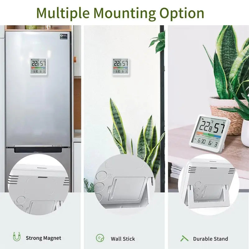 NOKLEAD Indoor Temperature Humidity Meter Home LCD Digital Thermometer Hygrometer Sensor Gauge Weather Station Smart Monitor