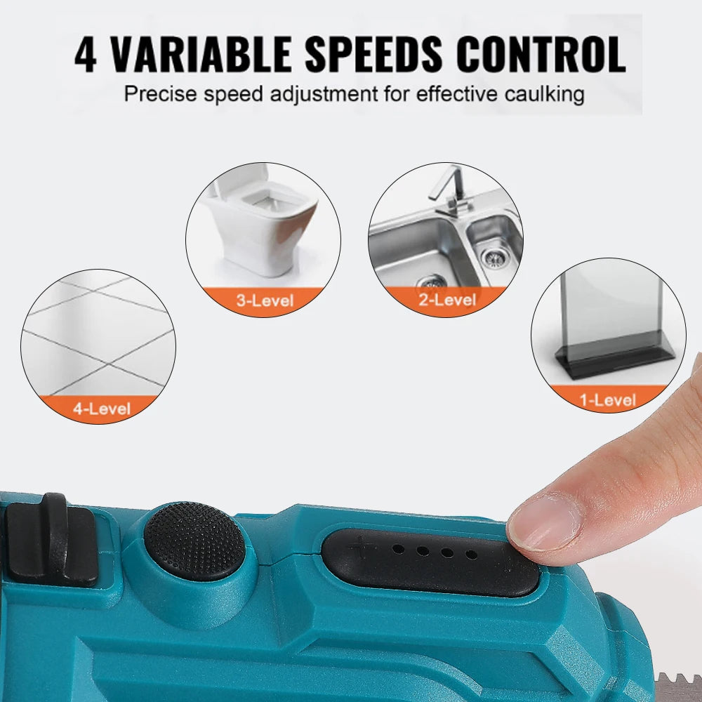 Electric Caulking Gun for Makita 18V Battery Cement Glass Adhesive Glue Seal Sealant Tool Wireless Glass Glue Gun (No Battery)