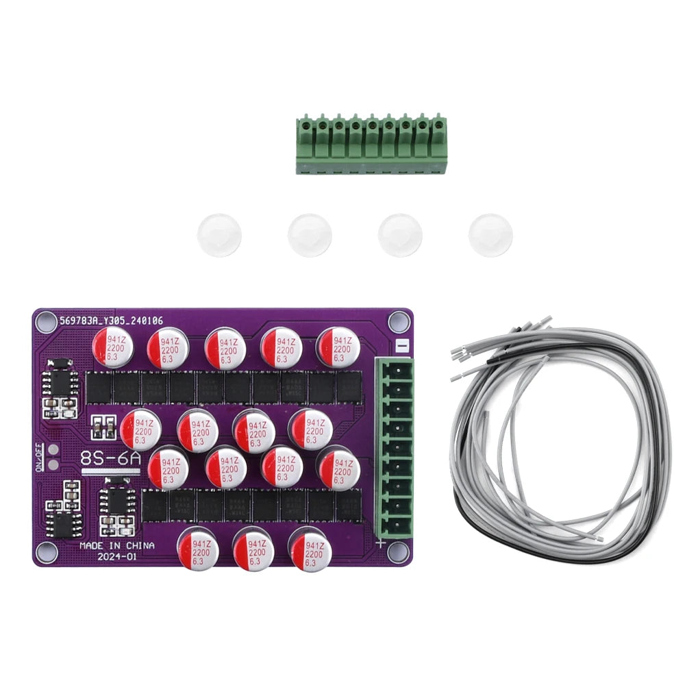 6A 2.5V-4.4V Active Equalizer Balancer 3S 8S Lifepo4 Equalization Balancing Li-Ion /LiFePo4 Lithium Balance Board