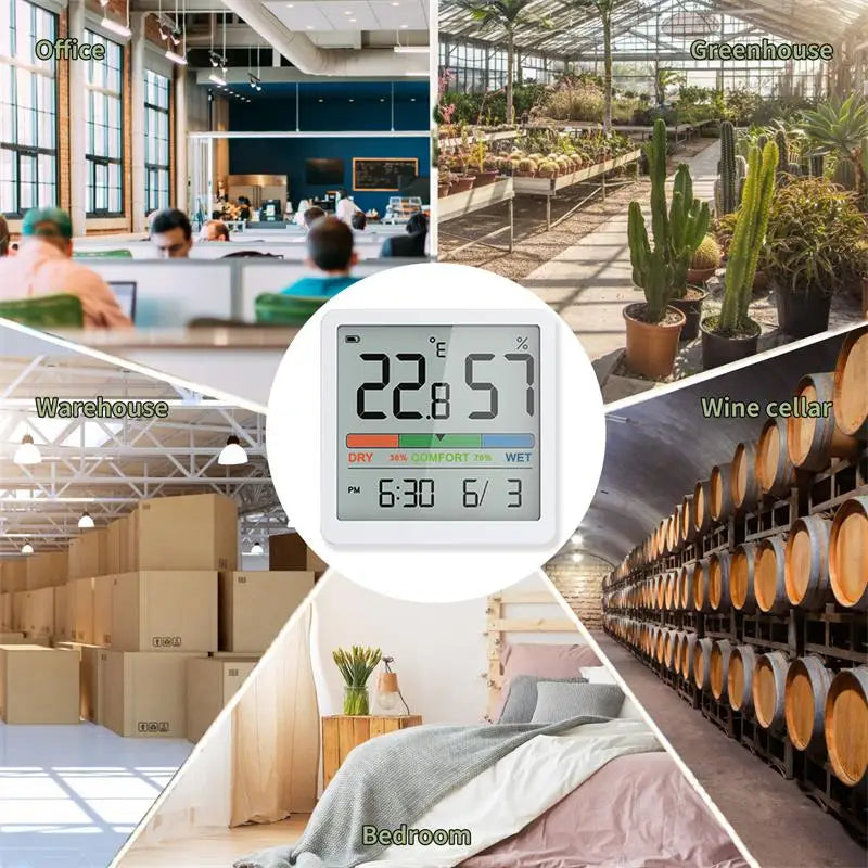 NOKLEAD Indoor Temperature Humidity Meter Home LCD Digital Thermometer Hygrometer Sensor Gauge Weather Station Smart Monitor