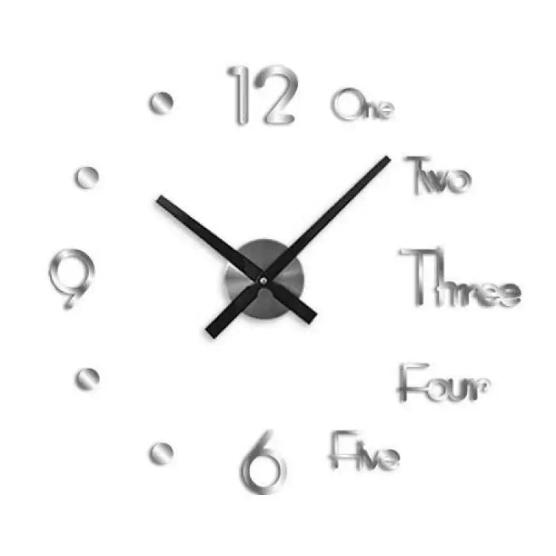 2025 Modern Design Large Wall Clock 3D DIY Quartz Clocks Fashion Watches Acrylic Mirror Stickers Living Room Home Decor Horloge