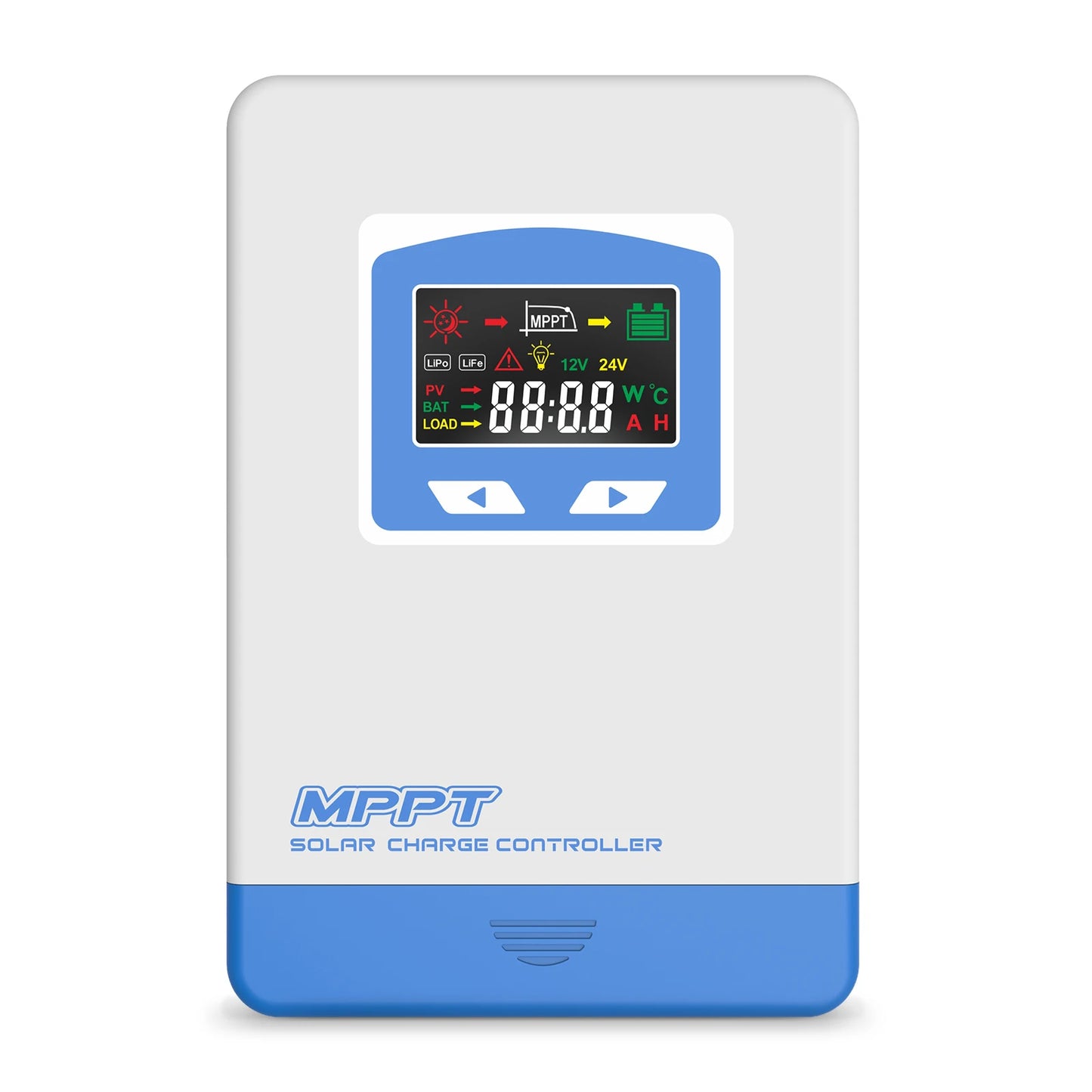 MPPT Solar Charge Controller 20A 30A 40A 60A 12V 24V Auto Battery Charger Input 100VDC Solar Panel Regulator LCD Display