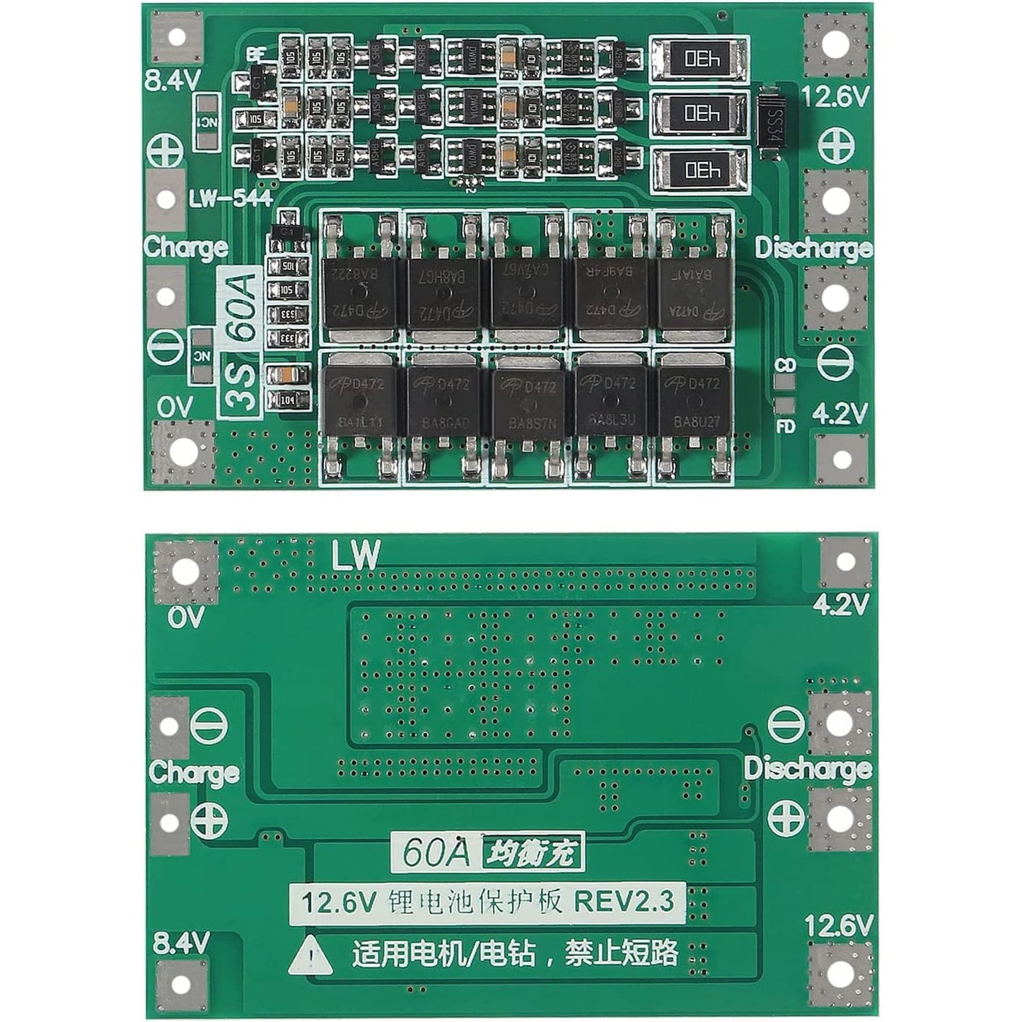 3S 4S 40A 60A Li-ion Lithium Battery Charger Protection Board 18650 BMS For Drill Motor 11.1V 12.6V/14.8V 16.8V Enhance Balance