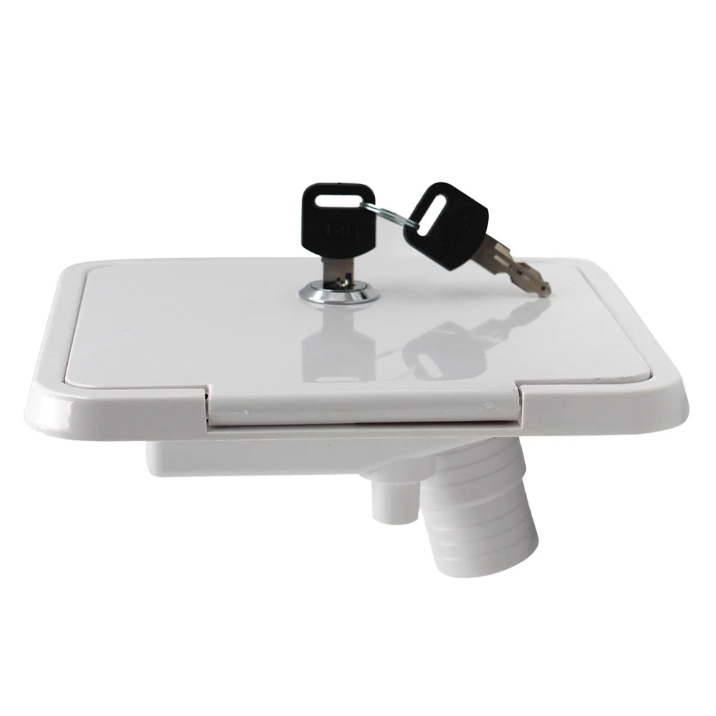 Universal controllable White Gravity Water /water intake Fill Dish Lock Keys RV Trailer Camper for RV Trailer