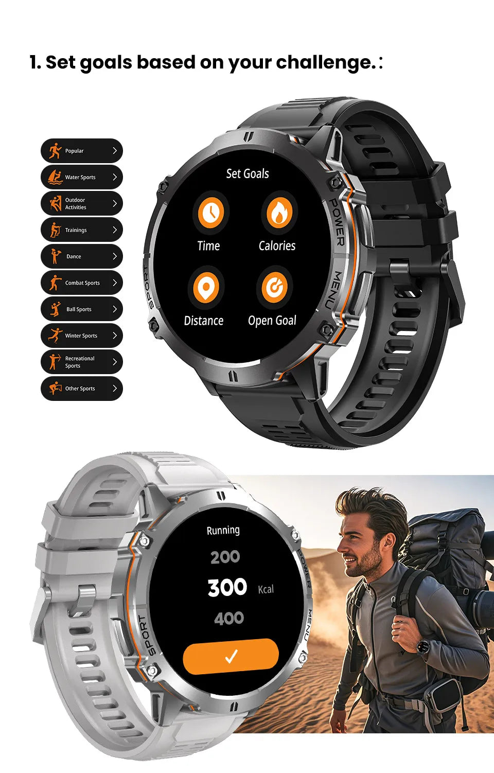 2025 Original TANK T3 Ultra GPS Smart Watch Men 10ATM Waterproof Smartwatch HD AMOLED 1000mAh Fitness T-Rex 3 Electronic Watches